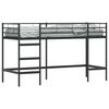 vidaXL Struttura del letto loft per bambini Nero 75 x 190 cm Acciaio