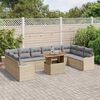 vidaXL Set Divano da Giardino con cuscino 11 pcs beige e grigio chiaro