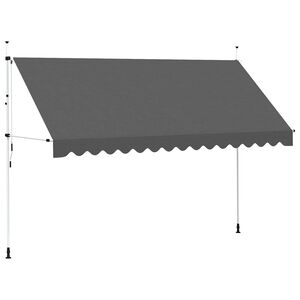vidaXL Tenda da Sole Retrattile Manuale 400 cm Antracite