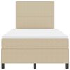 vidaXL Letto a molle Grigio chiaro e bianco 203 x 120 x 128 cm