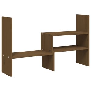 vidaXL Supporto Monitor ambra (39-72)x17x43 cm Legno Massello di Pino