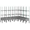 vidaXL Fioriera Giardino con Traliccio Grigio 200x160x142,5 cm PP