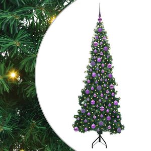 vidaXL Albero di Natale Artificiale Angolare con 300 LED Verde 180 cm