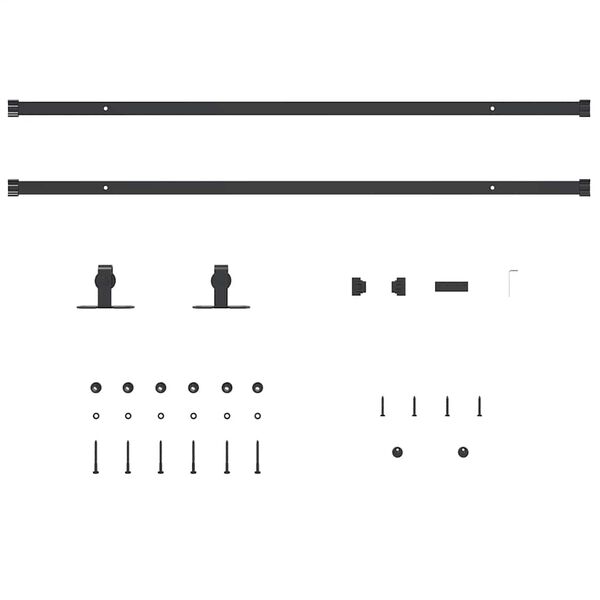 vidaXL Kit Anta Scorrevole Armadio in Acciaio al Carbonio 113 cm