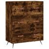 vidaXL Cassettiera Rovere Fumo 69,5x34x90 cm in Legno Multistrato