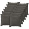 vidaXL Federa 12 pcs HOUTEN Grigio Scuro 45 x 45 cm Velluto