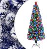 vidaXL Albero Natale Preilluminato Bianco e Blu 180 cm in Fibra Ottica