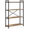 vidaXL Libreria 80 x 30 x 120 cm Legno multistrato Rovere artigianale