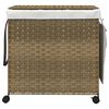 vidaXL Cesto Portabiancheria con Ruote 60x35x60,5 cm Rattan