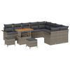vidaXL Set Divano da Giardino 12 pz 11-Numero di posti Grigio