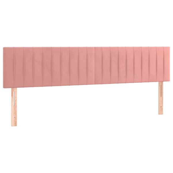 vidaXL Testiere 2 pz Rosa 100x5x78/88 cm in Velluto