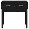 vidaXL Tavolo Consolle Nero 76,5x40x75 cm in Legno Massello di Pino