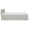 vidaXL Letto con Contenitore con materasso Grigio chiaro 90 x 200 cm