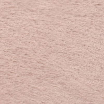 vidaXL Tappeto 160x230 cm Pelliccia di Coniglio Sintetica Rosa Antico