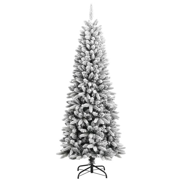 vidaXL Albero di Natale Artificiale con Neve Floccata 180 cm PVC e PE