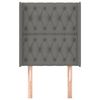 vidaXL Testiera ad Orecchio Grigio Scuro 83x16x118/128 cm in Tessuto