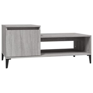 vidaXL Tavolino da Salotto grigio sonoma 100x50x45cm Legno Multistrato