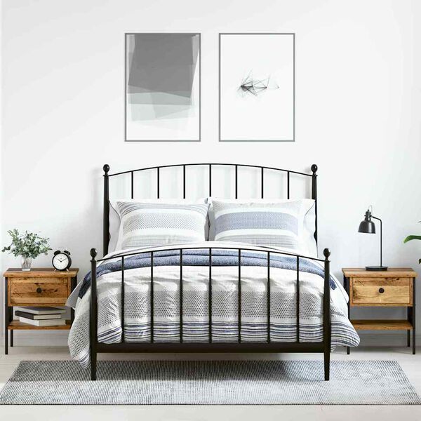 vidaXL Comodino con cassetto 2 pcs Legno vecchio 40 x 42 x 45 cm