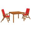 vidaXL Set da pranzo da giardino 3 pezzi Naturale