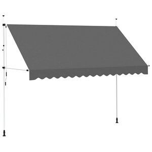 vidaXL Tenda da Sole Retrattile Manuale 350 cm Antracite