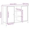 vidaXL Credenza Legno vecchio 100 x 35 x 70 cm