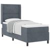 vidaXL Letto a molle con materasso Grigio scuro 80 x 200 cm Velluto