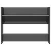 vidaXL Scarpiera a Muro Grigio Lucido 80x18x60 cm in Legno Multistrato