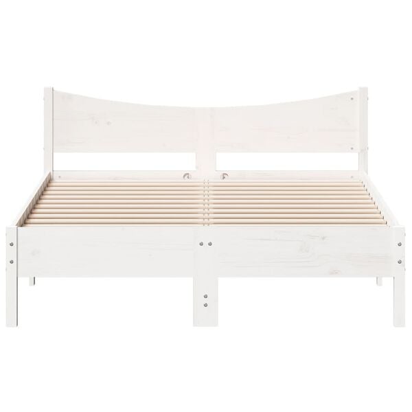 vidaXL Letto senza Materasso Bianco 120x200 cm Legno Massello di Pino