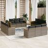 vidaXL Set Divani da Giardino 12 pz con Cuscini Grigio in Polyrattan