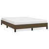 vidaXL Giroletto senza Materasso Marrone Scuro 140x190 cm Tessuto