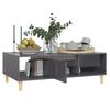 vidaXL Tavolino Salotto Grigio Lucido 103,5x60x35cm Legno Multistrato