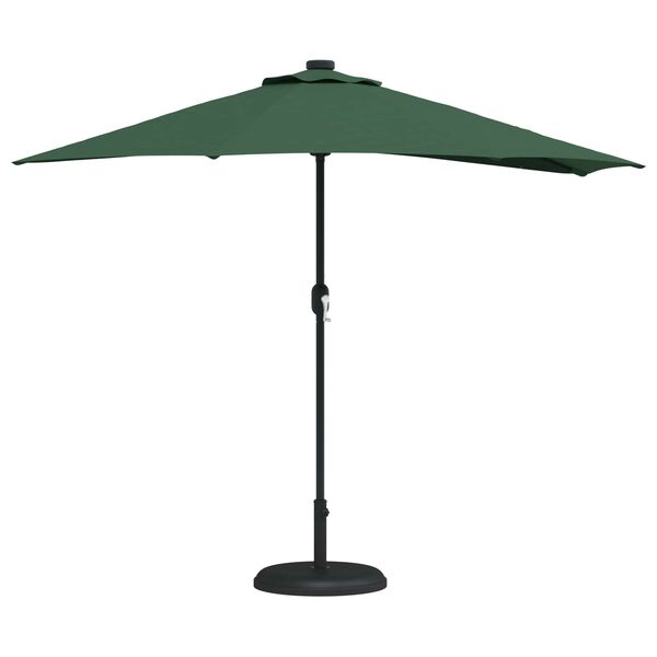 vidaXL Ombrello da giardino Verde 294 x 150 x 224 cm