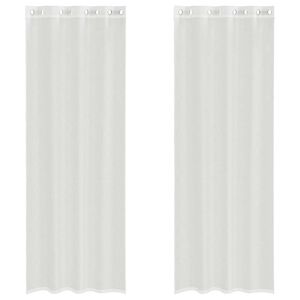 vidaXL Tende in Voile con Occhielli 2 pz Bianco