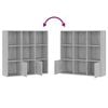 vidaXL Libreria Grigio Sonoma 98x30x98 cm