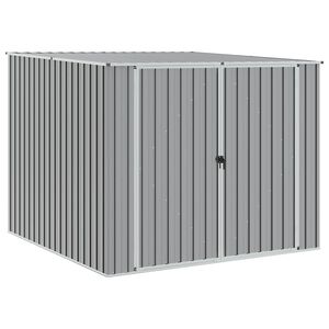 vidaXL Capanno da Giardino Grigio 195x198x159 cm in Acciaio Zincato