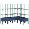 vidaXL Fioriera Giardino con Graticcio Grigio Blu 160x120x142,5 cm PP