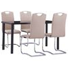 vidaXL Set da Pranzo 5 pz in Similpelle Cappuccino