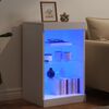 vidaXL Credenza con Luci LED Bianca 41x37x67 cm