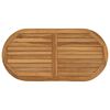 vidaXL Piano del tavolo Ovale Legno di teak solido Naturale