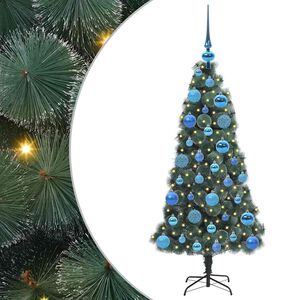 vidaXL Albero di Natale artificiale pre-illuminato con set di palline