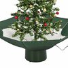 vidaXL Albero di Natale con Neve e Base a Ombrellone Verde 75 cm