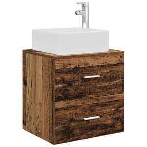 vidaXL Mobile Lavabo da Parete Legno antico 53 x 34,5 x 63 cm