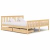 vidaXL Giroletto con 2 Cassetti in Legno Massello di Pino 180x200 cm