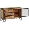 vidaXL Credenza 100x31x60 cm in Legno Massello di Mango Grezzo
