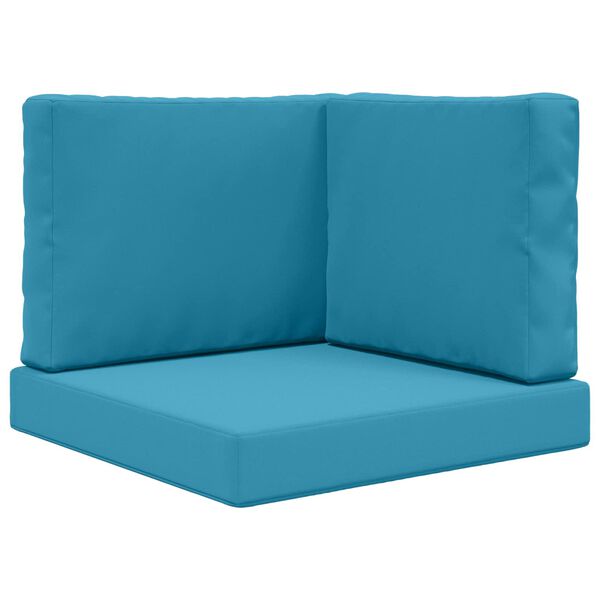 vidaXL Cuscino per divano da esterno 3 pcs Blu Reale Poliestere
