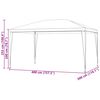 vidaXL Tenda Party Rosso 400 x 300 x 255 cm PE e Acciaio