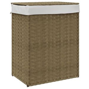 vidaXL Cesto Portabiancheria con Coperchio 46x33x60 cm Polyrattan