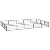 vidaXL Box Cani 16 Pannelli Nero 100x50 cm Acciaio Verniciato Polvere