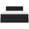 vidaXL Letto con contenitore e materasso Nero 140 x 200 cm