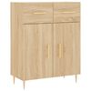 vidaXL Credenza Rovere Sonoma 69,5x34x180 cm in Legno Multistrato